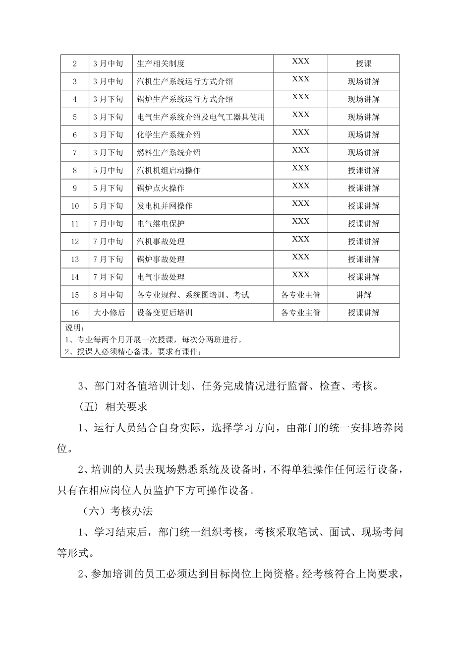 发电厂员工培训方案.doc