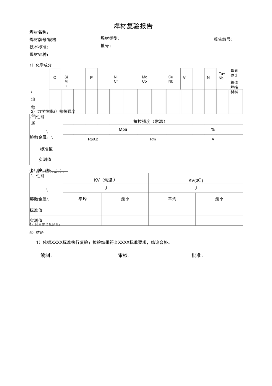 《焊材复验报告》模版.doc