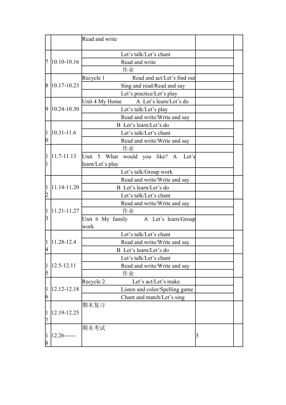 人教版小学四年级英语上册教学计划1.doc