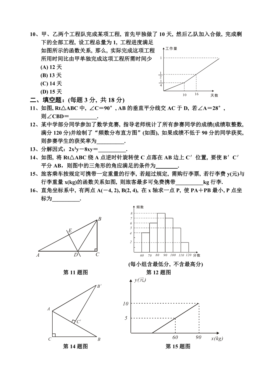 八年级期末数学模拟试卷.doc