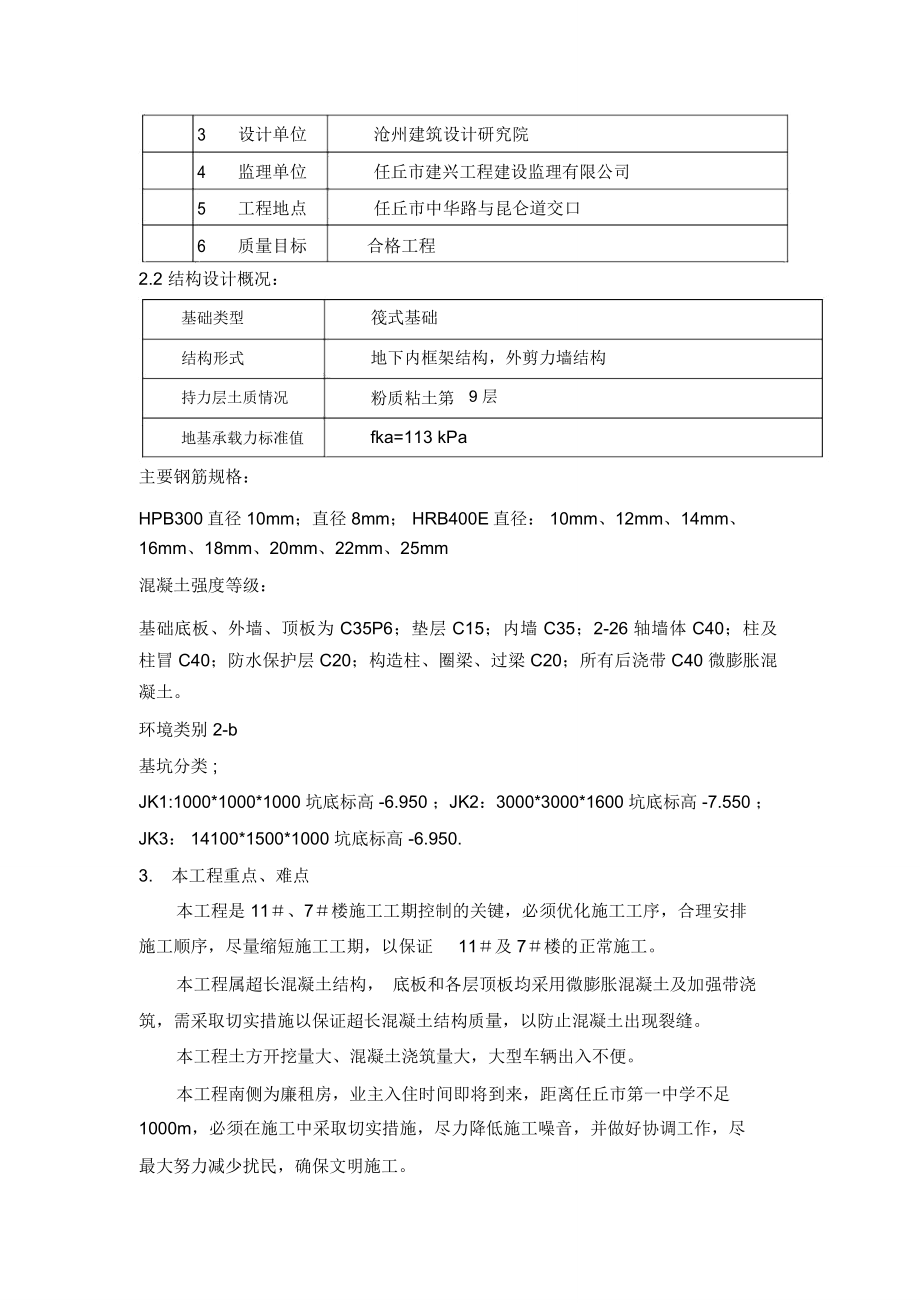 地下车库工程施工组织设计方案.doc