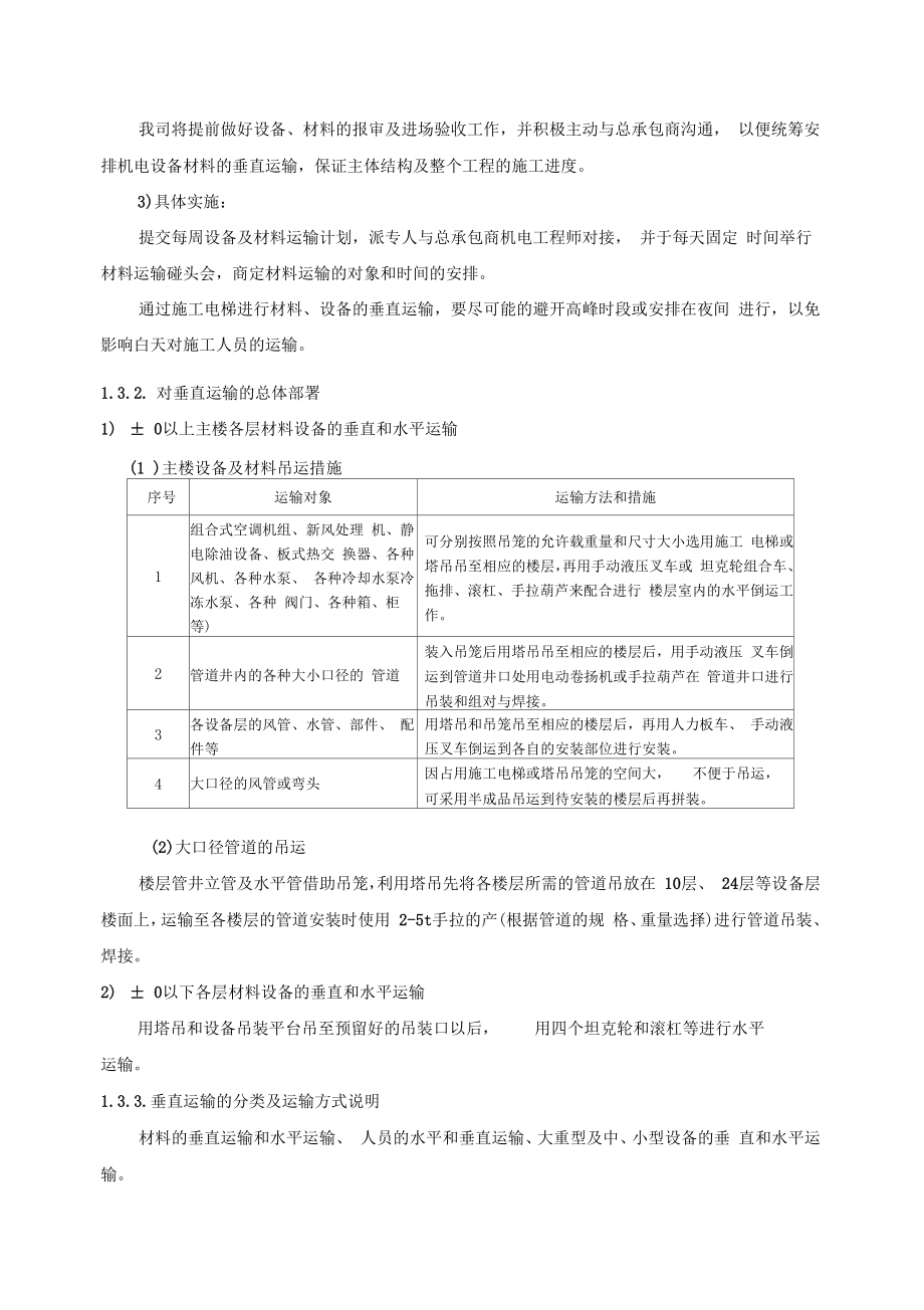 材料设备进场、堆放及运输方案.doc