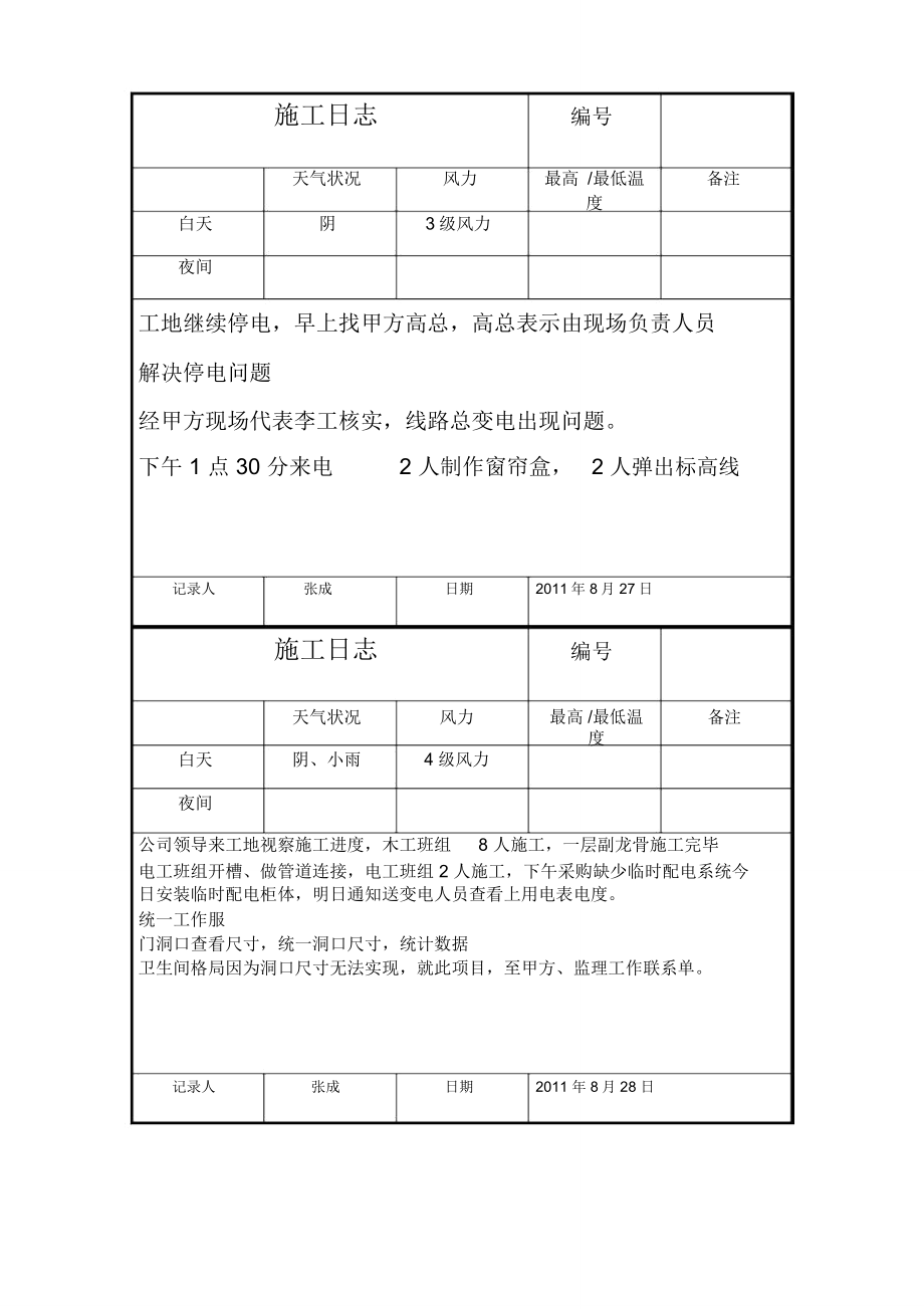 建筑施工日志1.doc