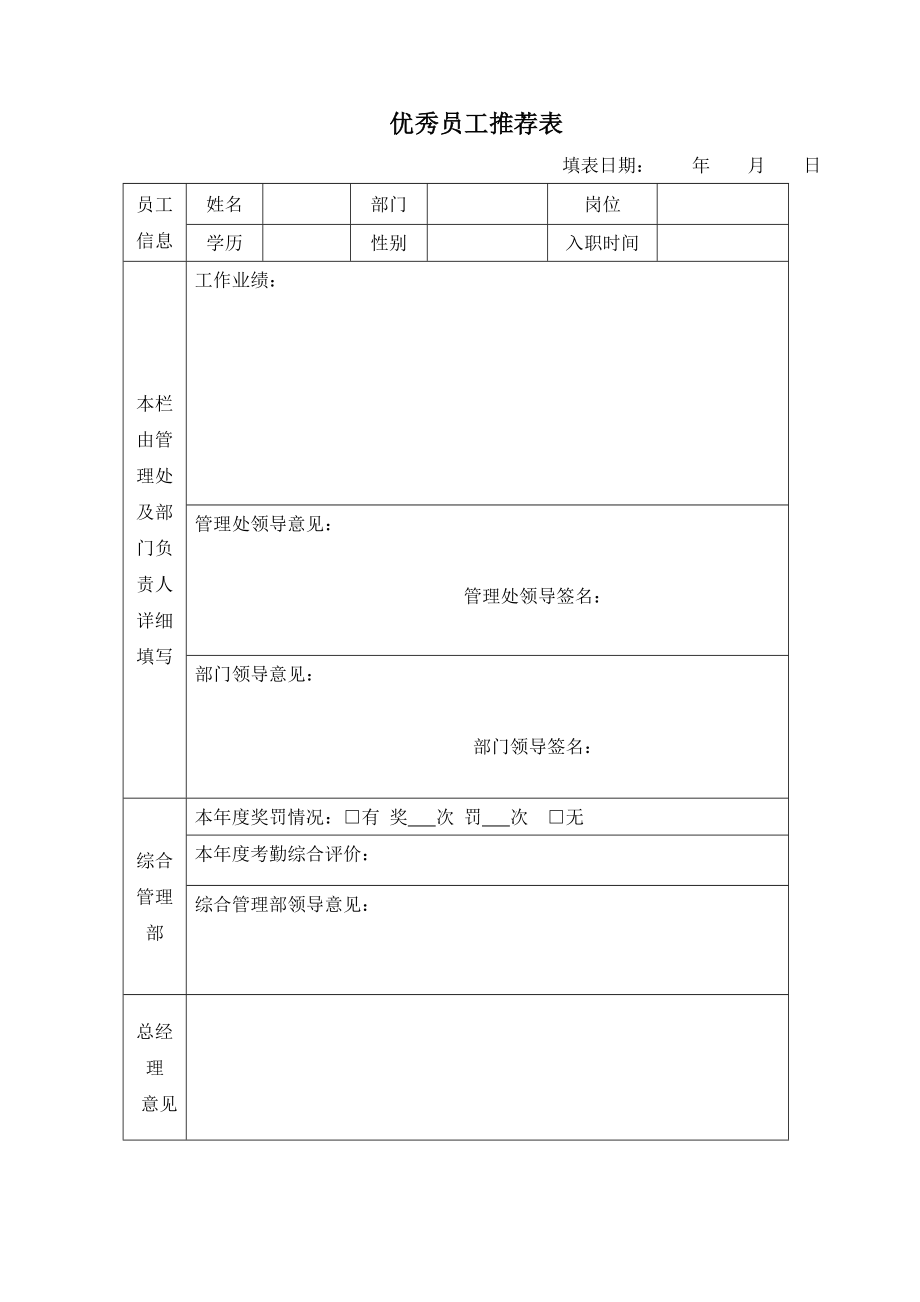 兴银物业公司年度优秀员工评选方案.doc