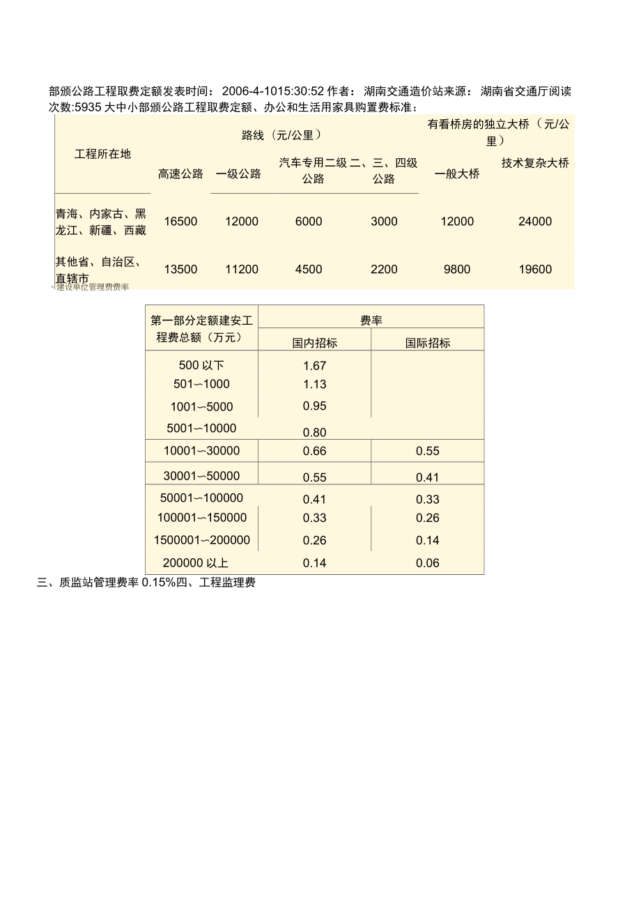 部颁公路工程取费定额.doc