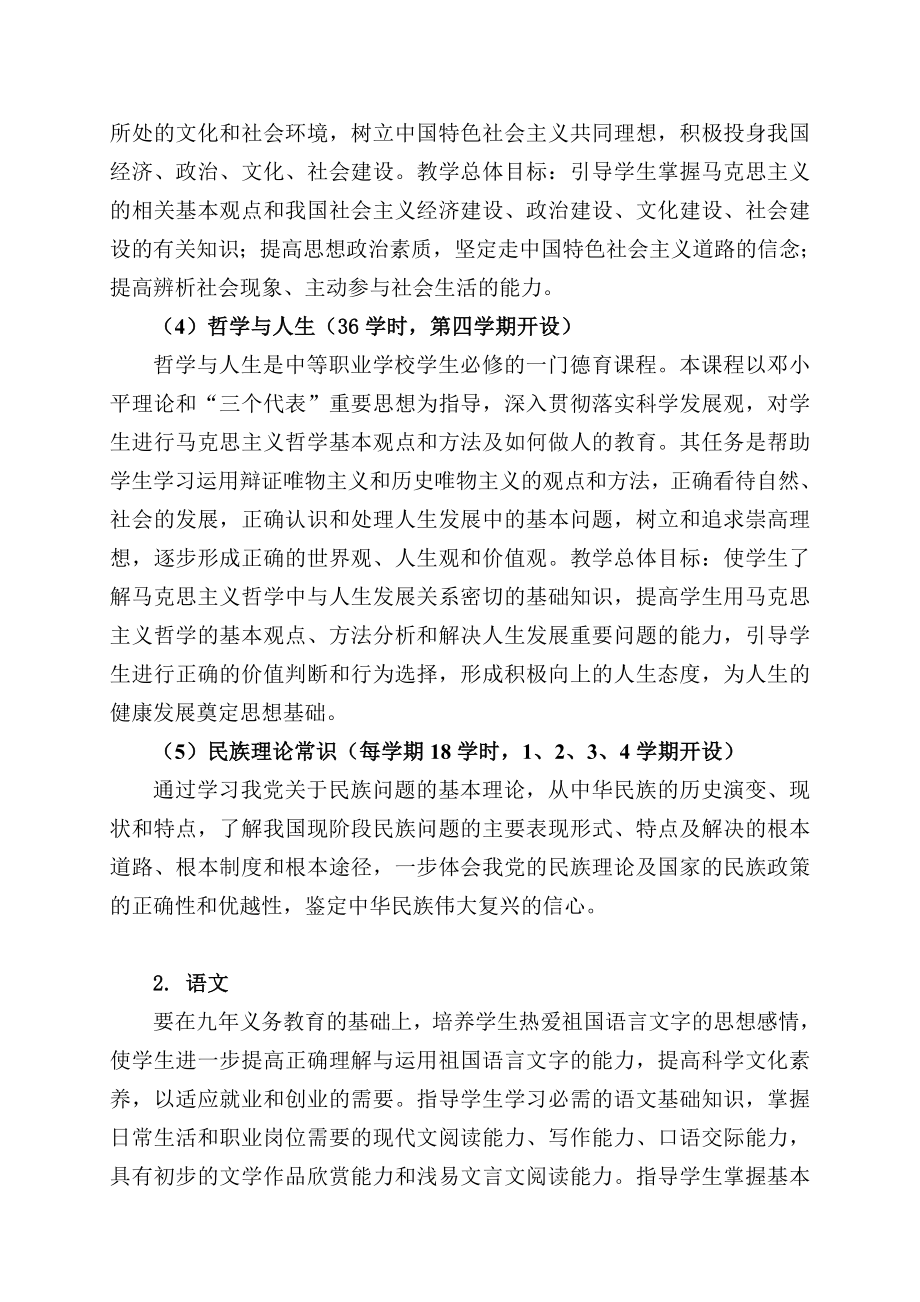 美容美发与形象设计专业教学计划.doc