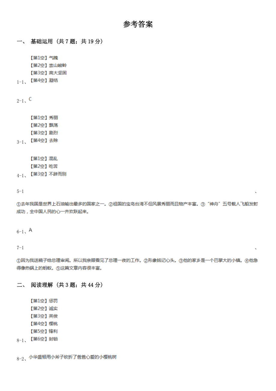 信宜市小升初语文期末试卷A卷.doc