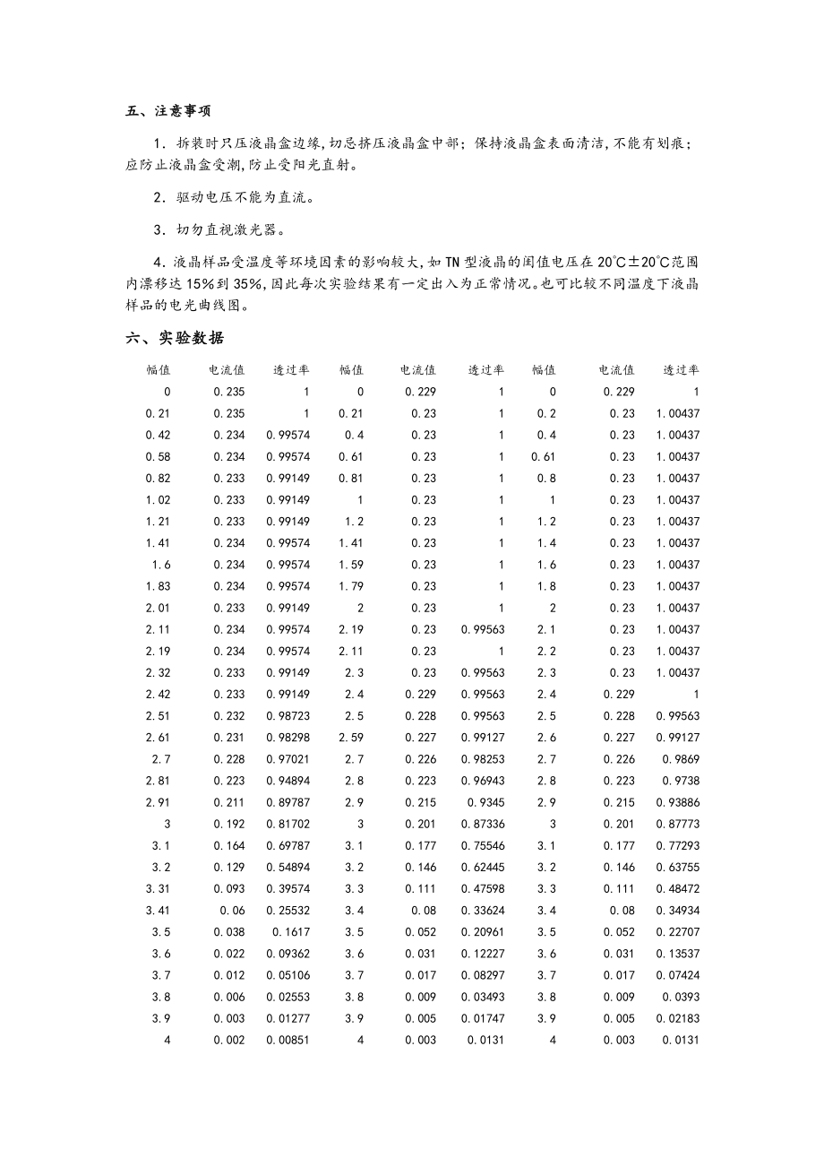 液晶光电效应[含思考题答案].doc