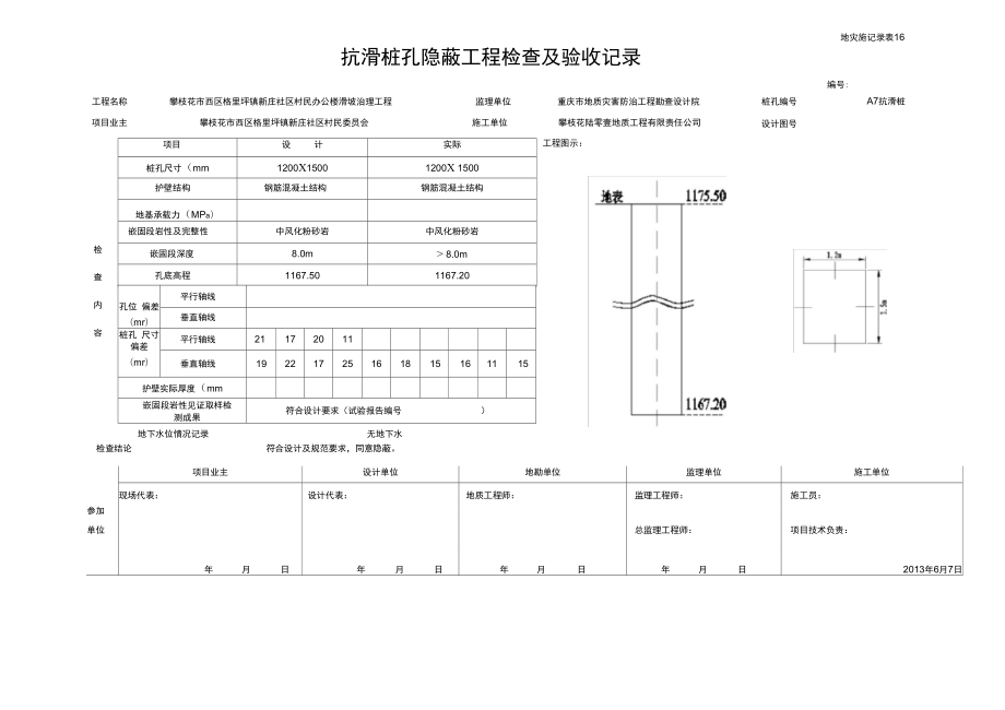 2抗滑桩隐蔽工程验收.doc