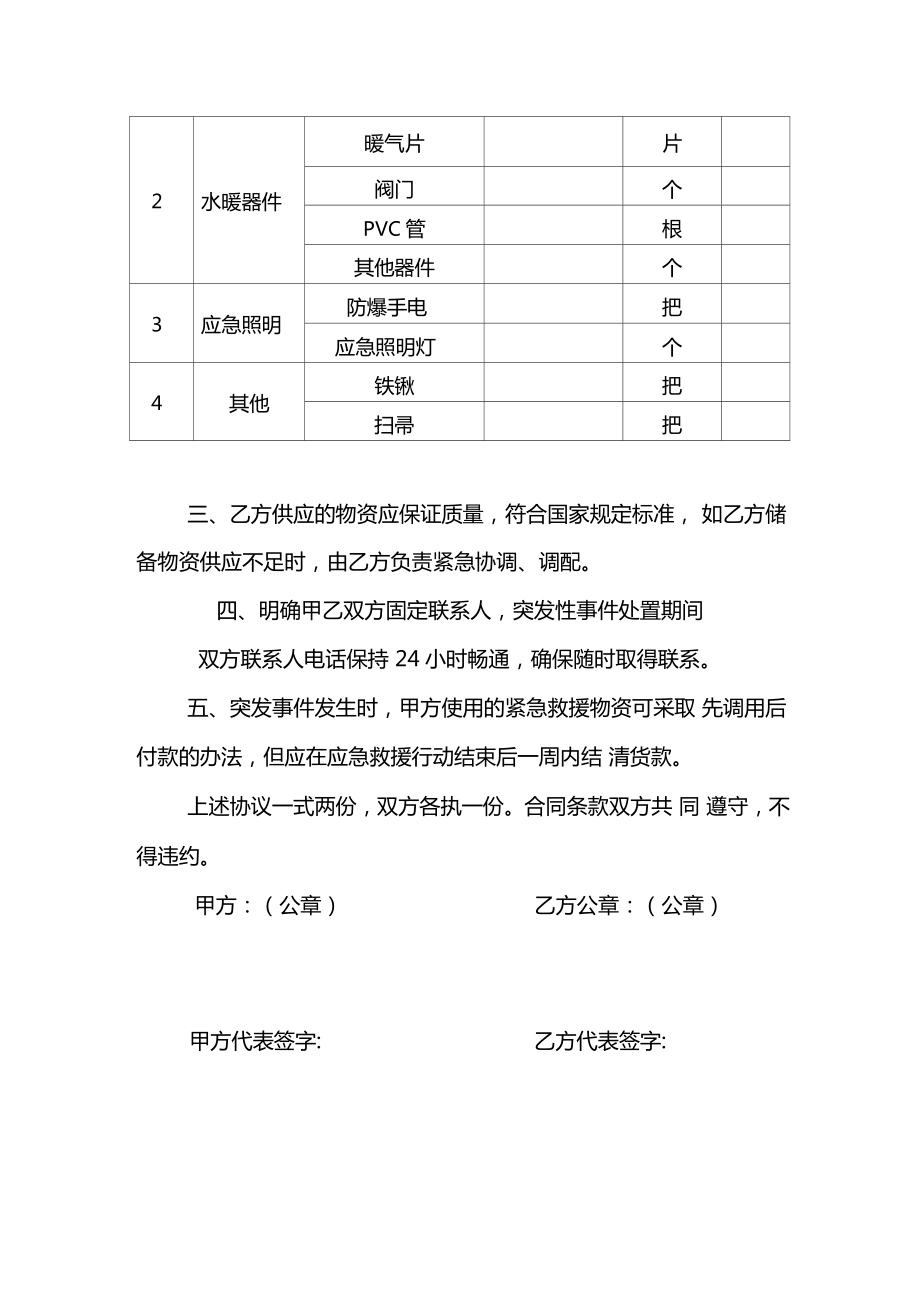 医院应急物资保障协议书.doc