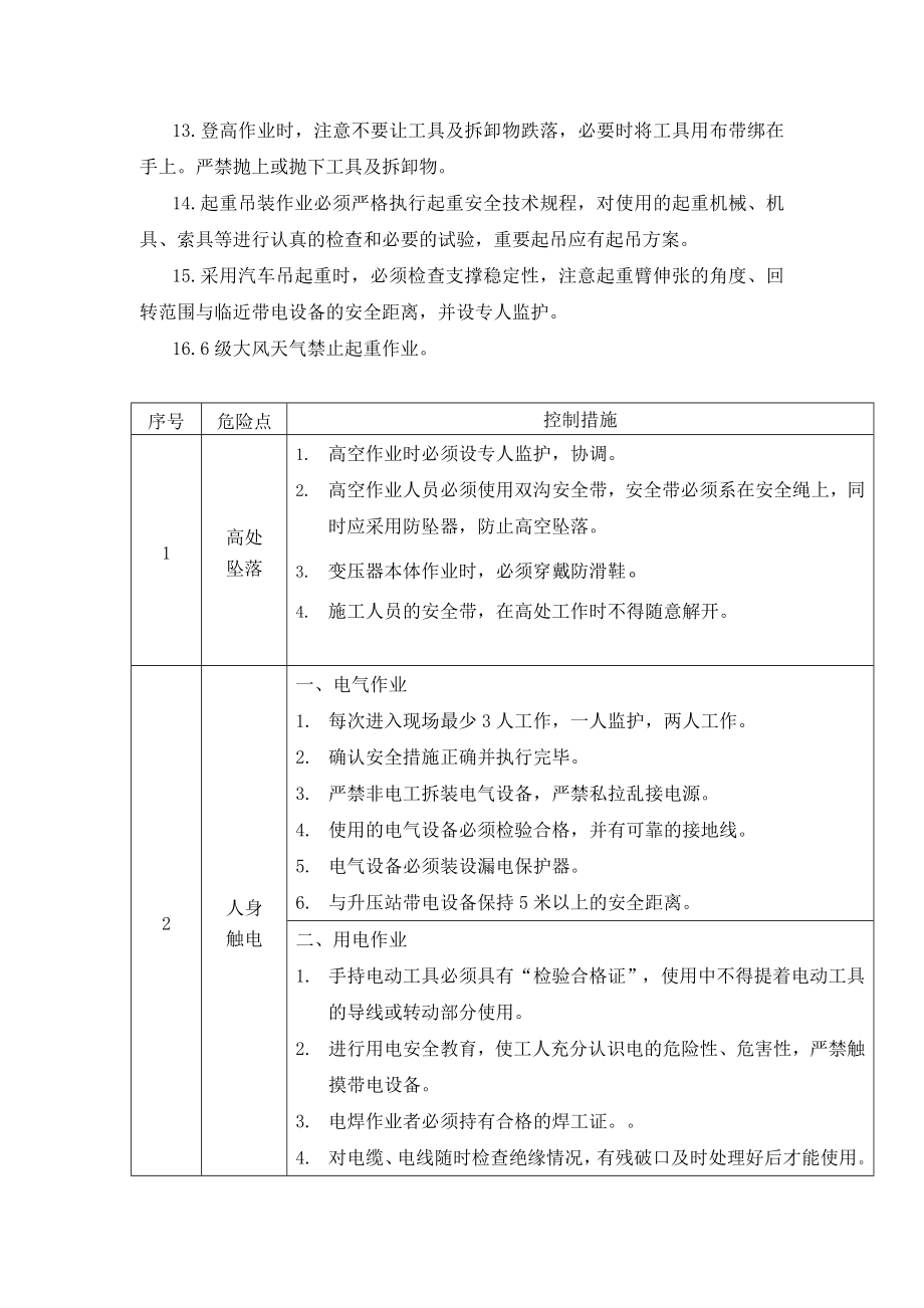 500kv升压站爬梯加装护笼三措两案.doc