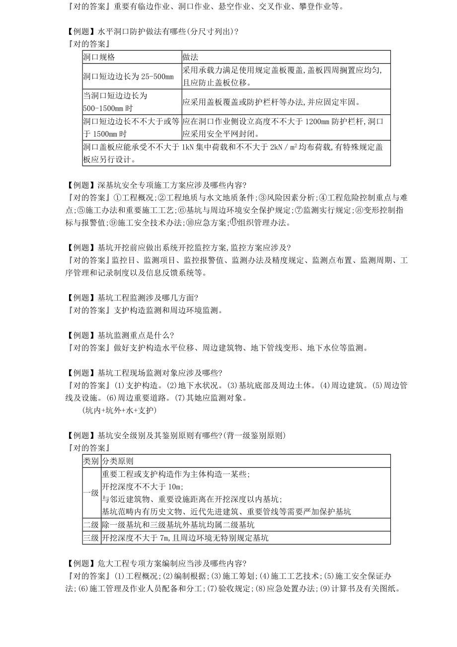 2022年注册安全工程师建筑实务考点汇总.doc