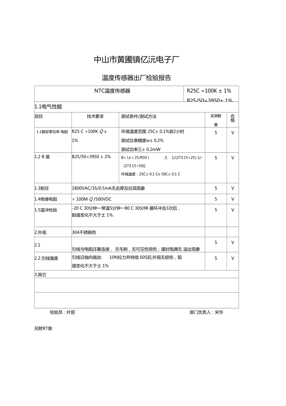 温度传感器检验报告.doc