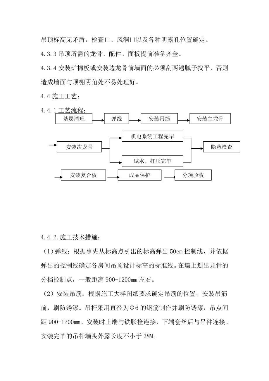 硅钙板吊顶施工方案.doc