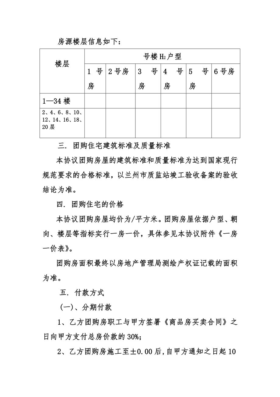 单位团购住房协议书.doc