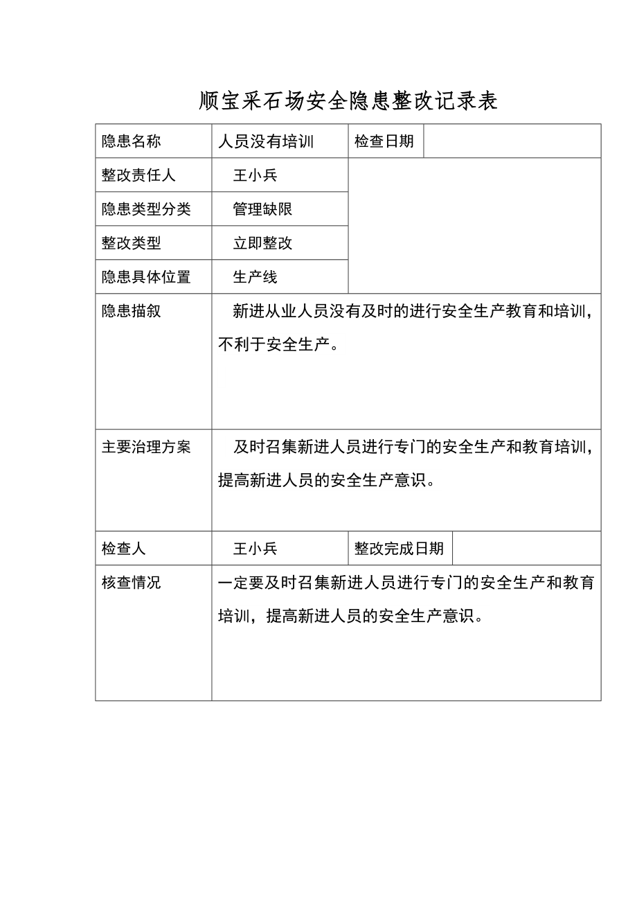 安全隐患整改记录.doc