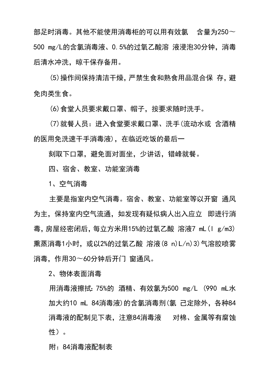 学校消毒通风工作方案学校全面消毒方案.doc