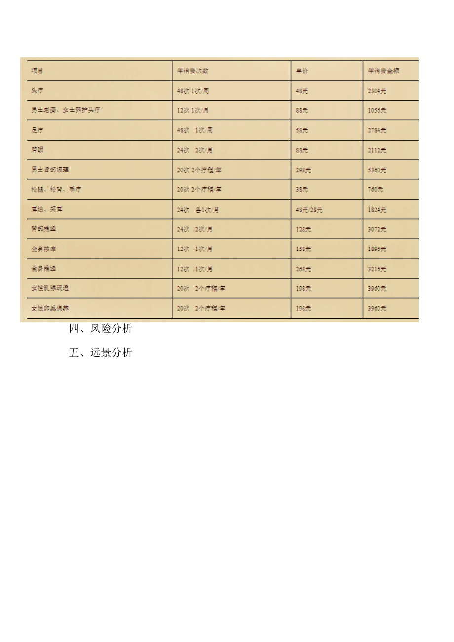 头疗项目商业计划书概要.doc