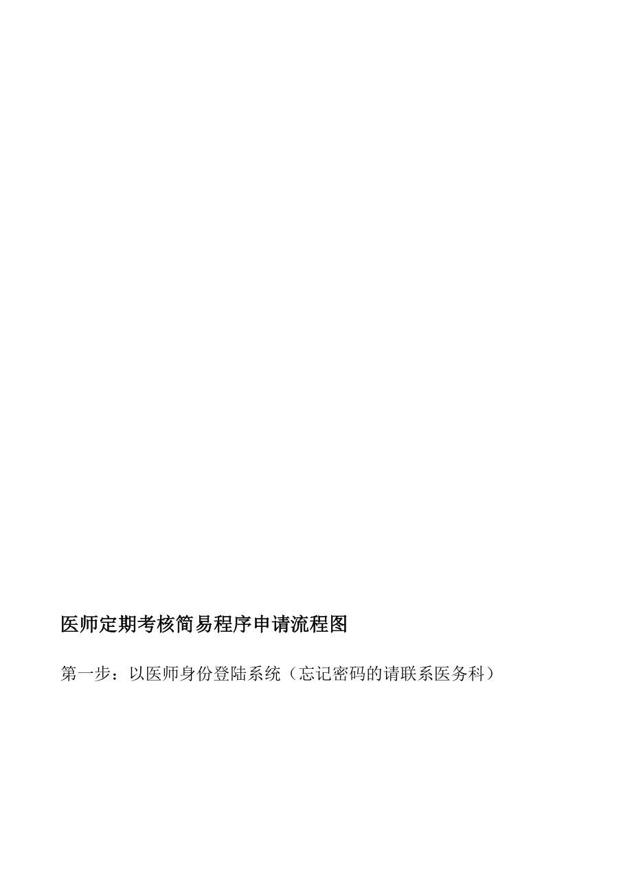 医师定期考核简易程序申请流程图.doc