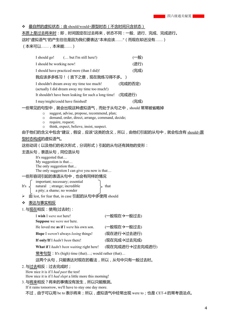 大学英语四级语法知识复习.doc