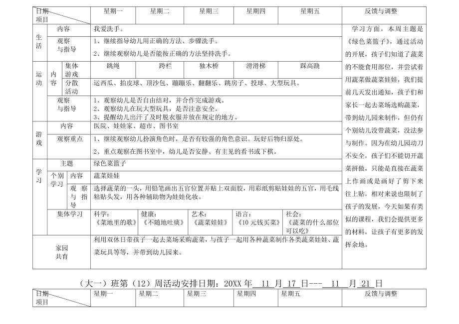 大班11月份月计划、周计划.doc