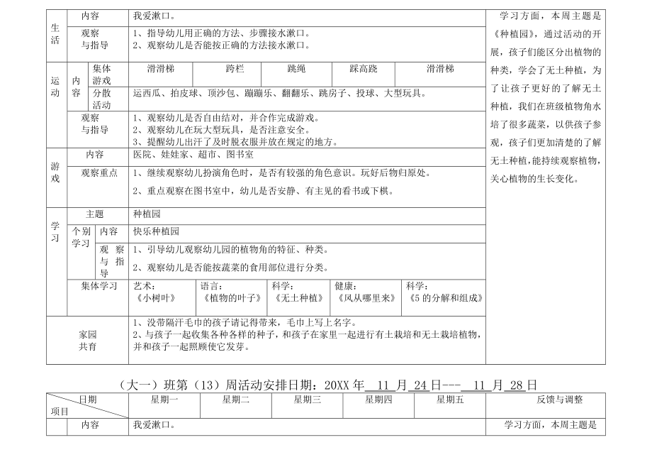 大班11月份月计划、周计划.doc