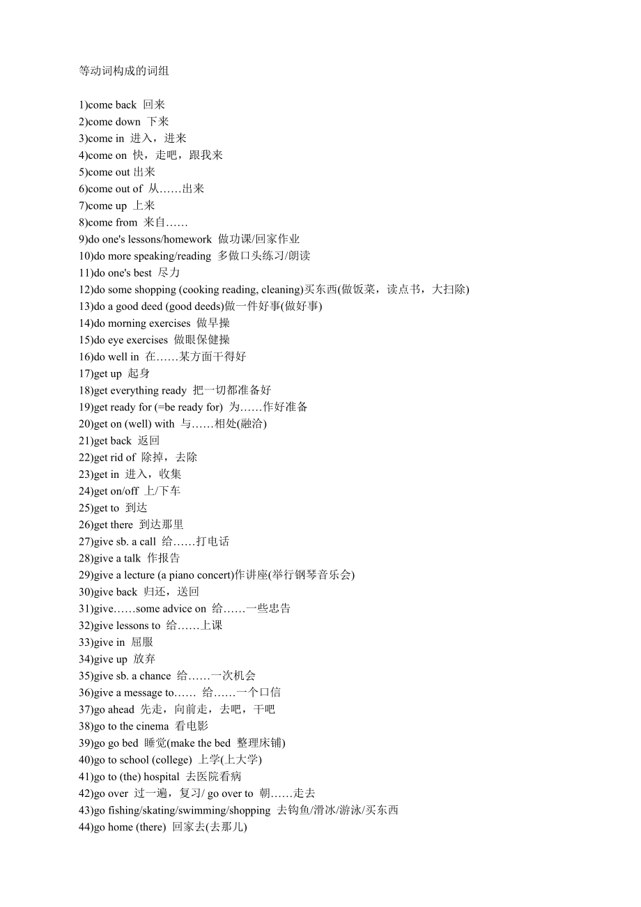 鲁教版初中英语词组大全.doc