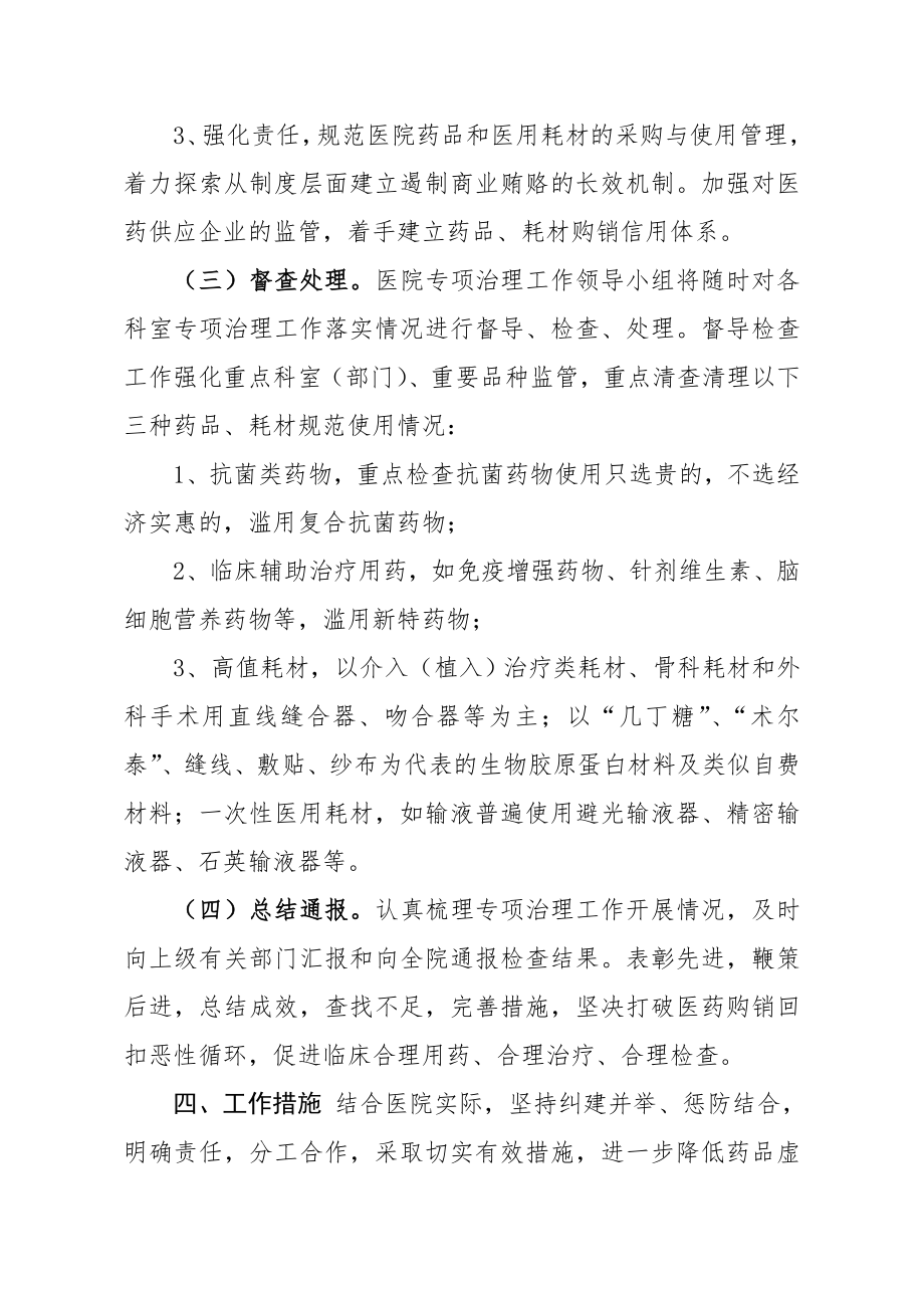 医院纠正医药购销领域不正之风专项治理工作实施方案.doc