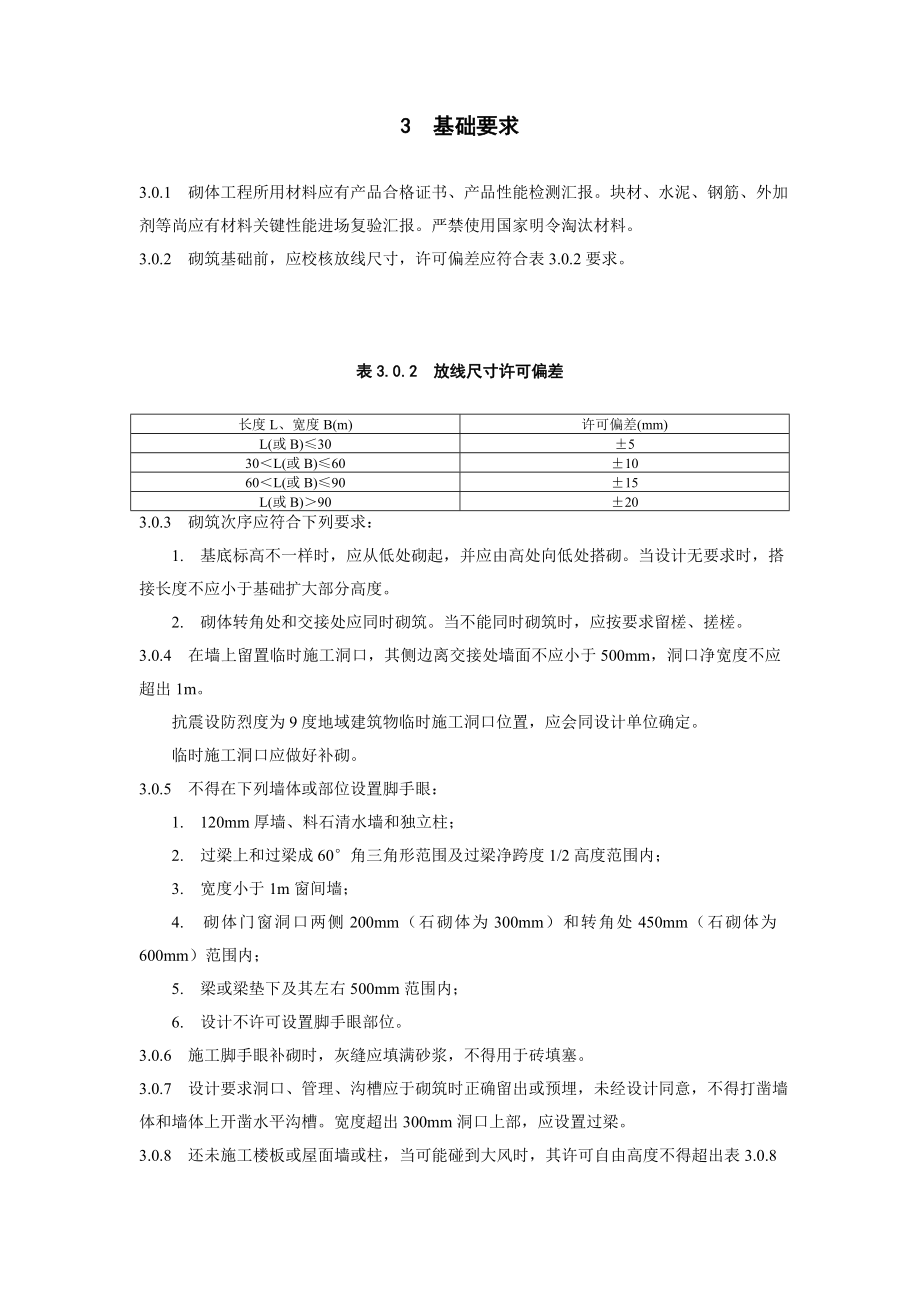 砌体工程施工质量验收规范标准2.doc