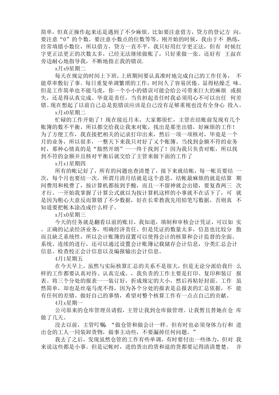 实习日记万能50篇.doc