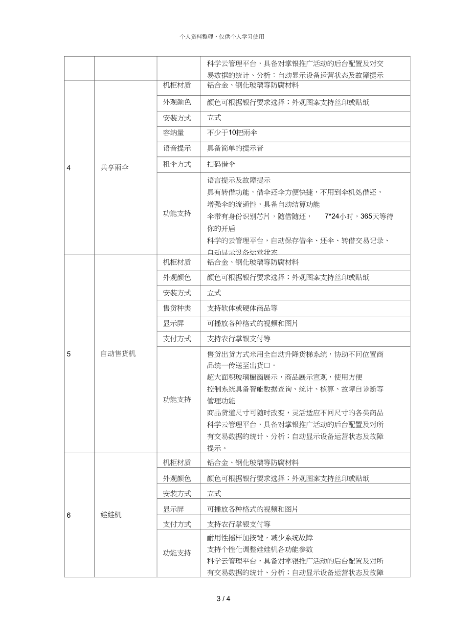 掌银场景应用设备技术需求.doc