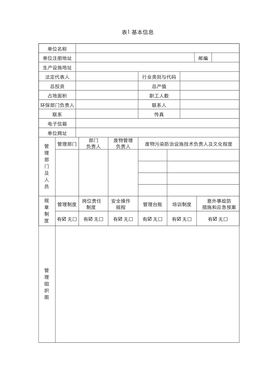 危险废物管理计划表范本.doc