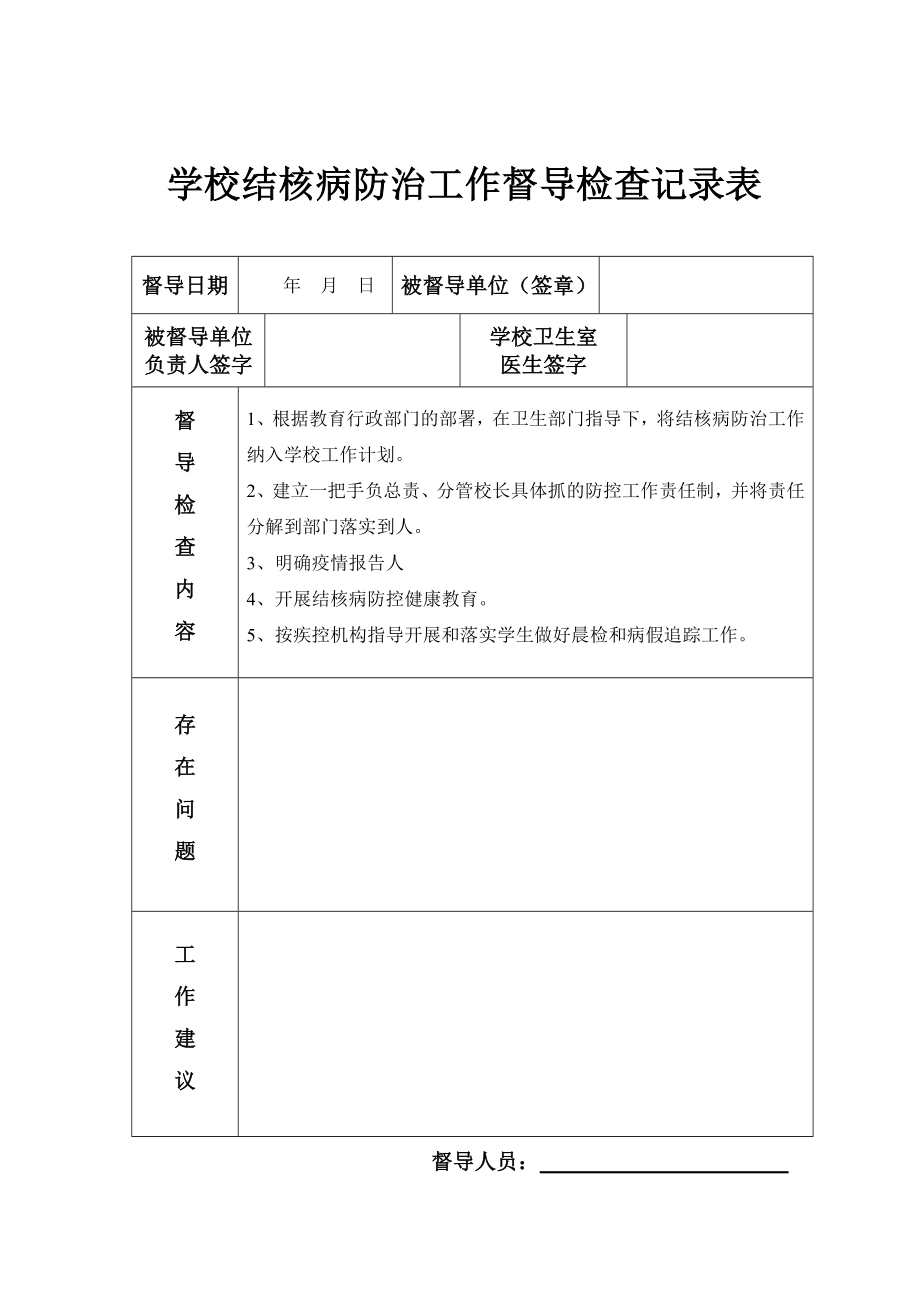 学校督导检查记录表.doc