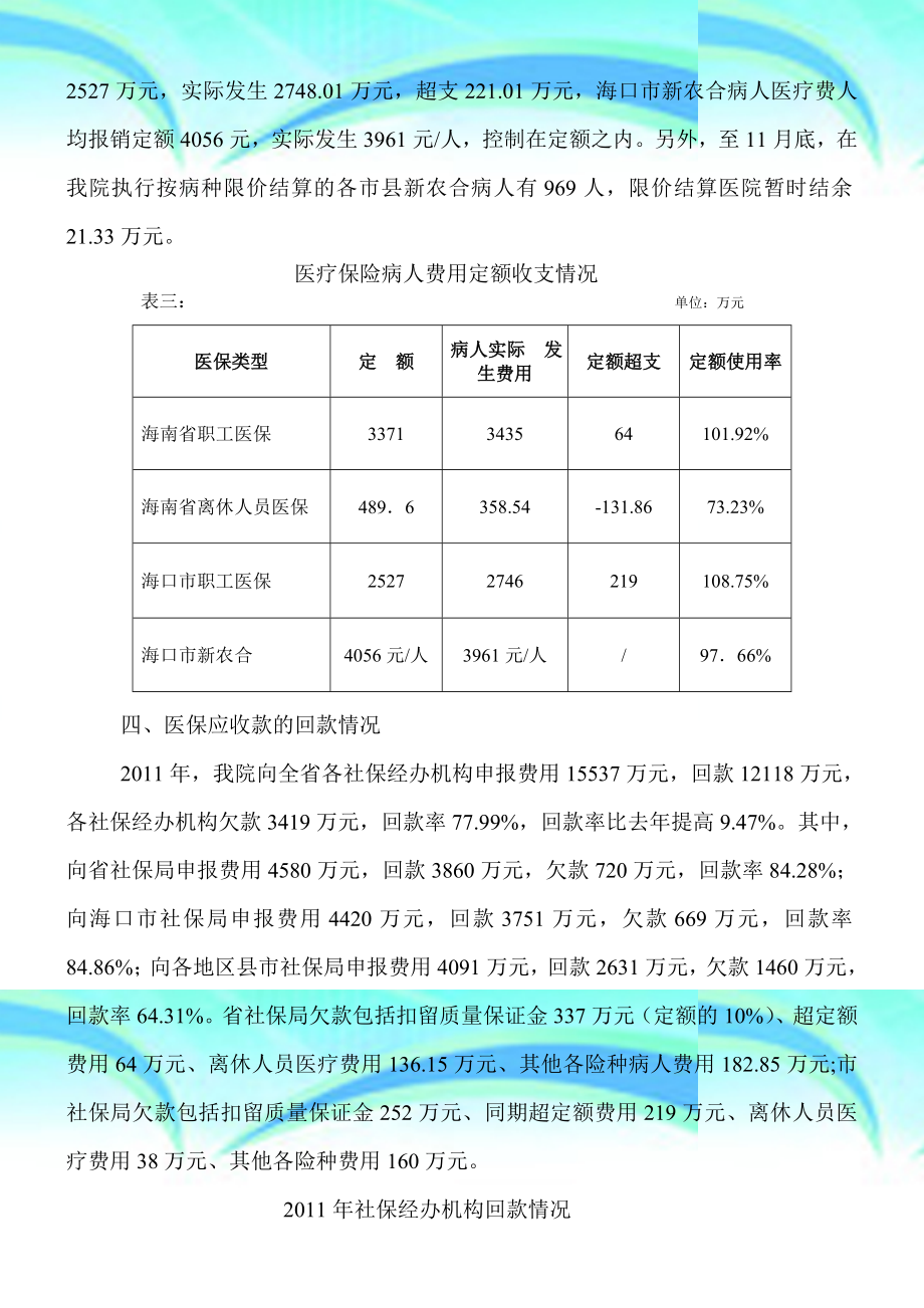 医保管理情况分析医保办.doc