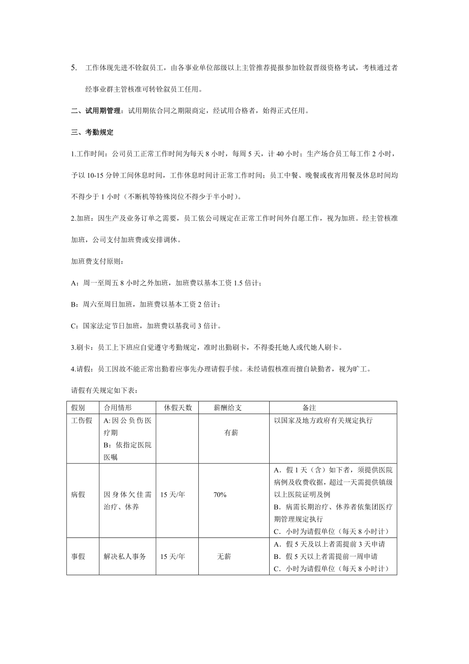 富士康员工手册精简版样本.doc