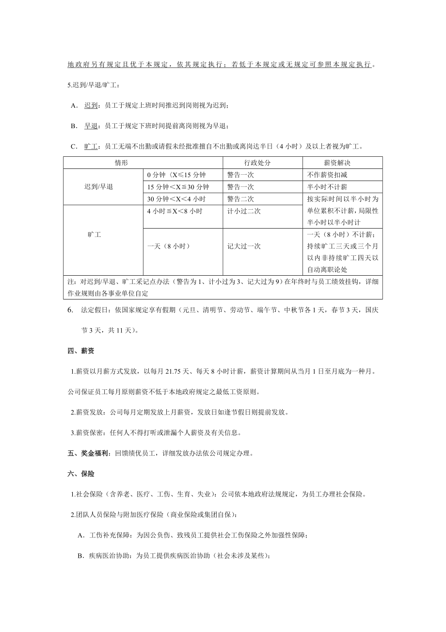 富士康员工手册精简版样本.doc