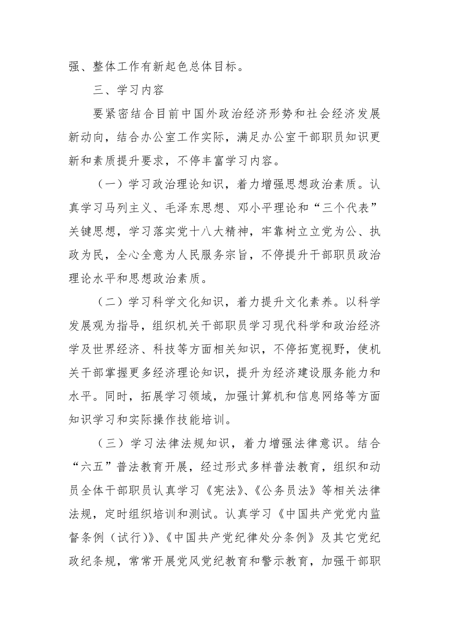 学习型单位创建工作专题方案样稿.doc