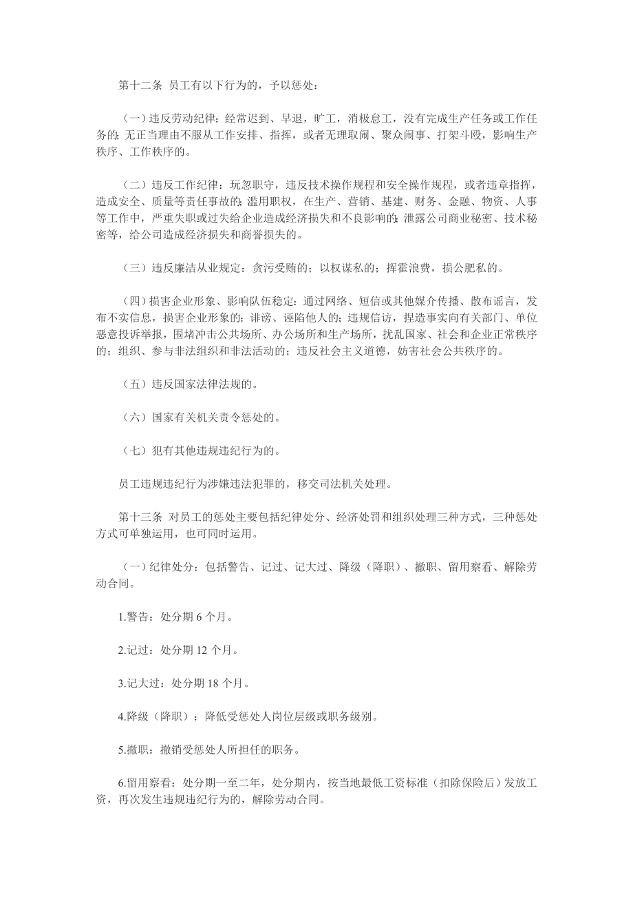 国家电网公司员工奖惩规定.doc