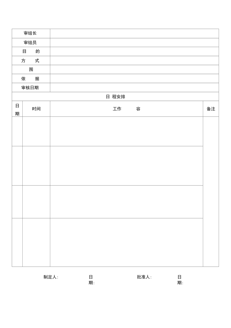 机动车检验检测机构内审记录簿表格.doc