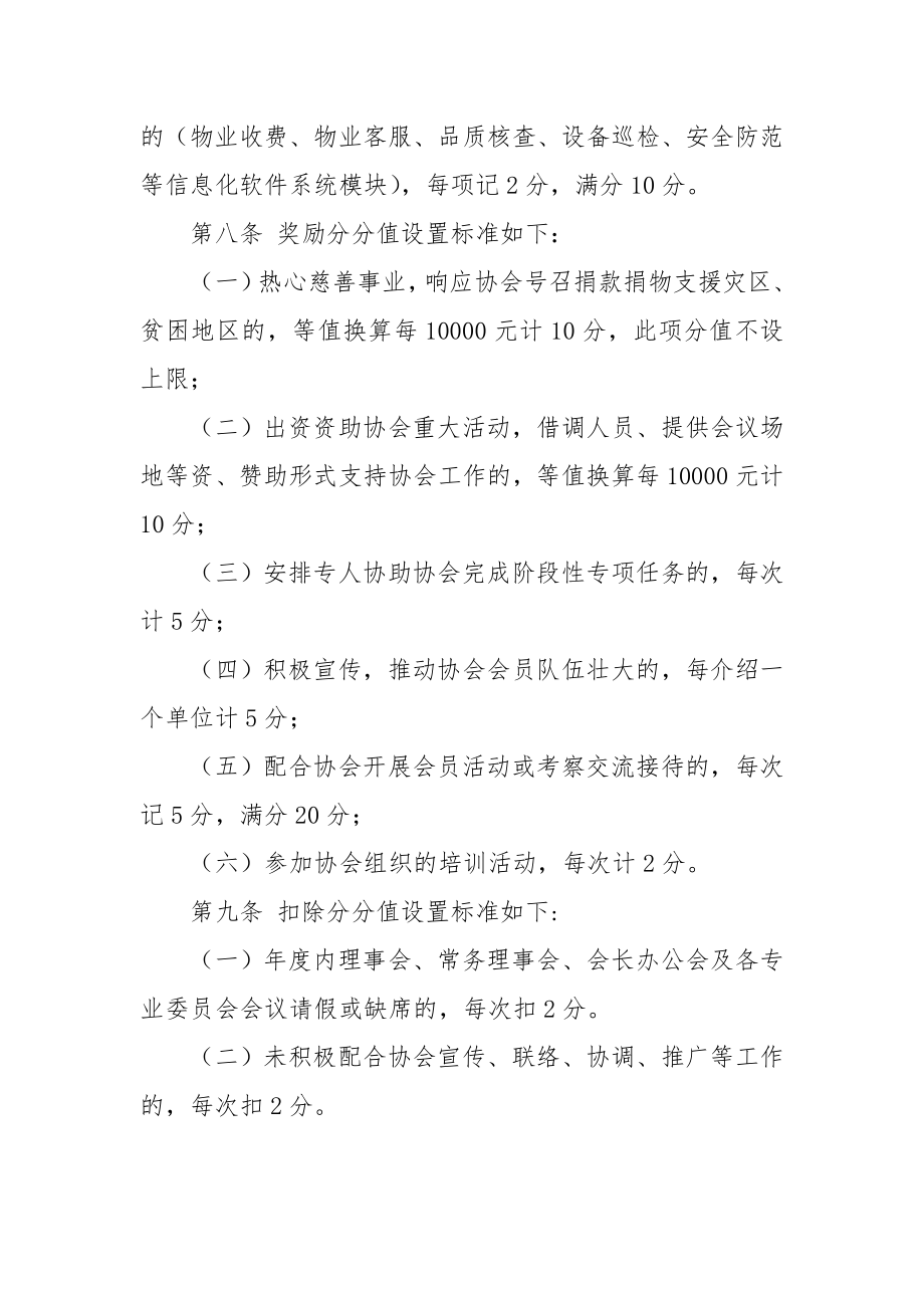 河南省物业管理协会会员积分管理办法.doc